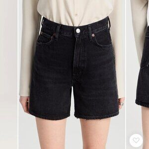 Agolde Stella shorts in Bat (washed black)